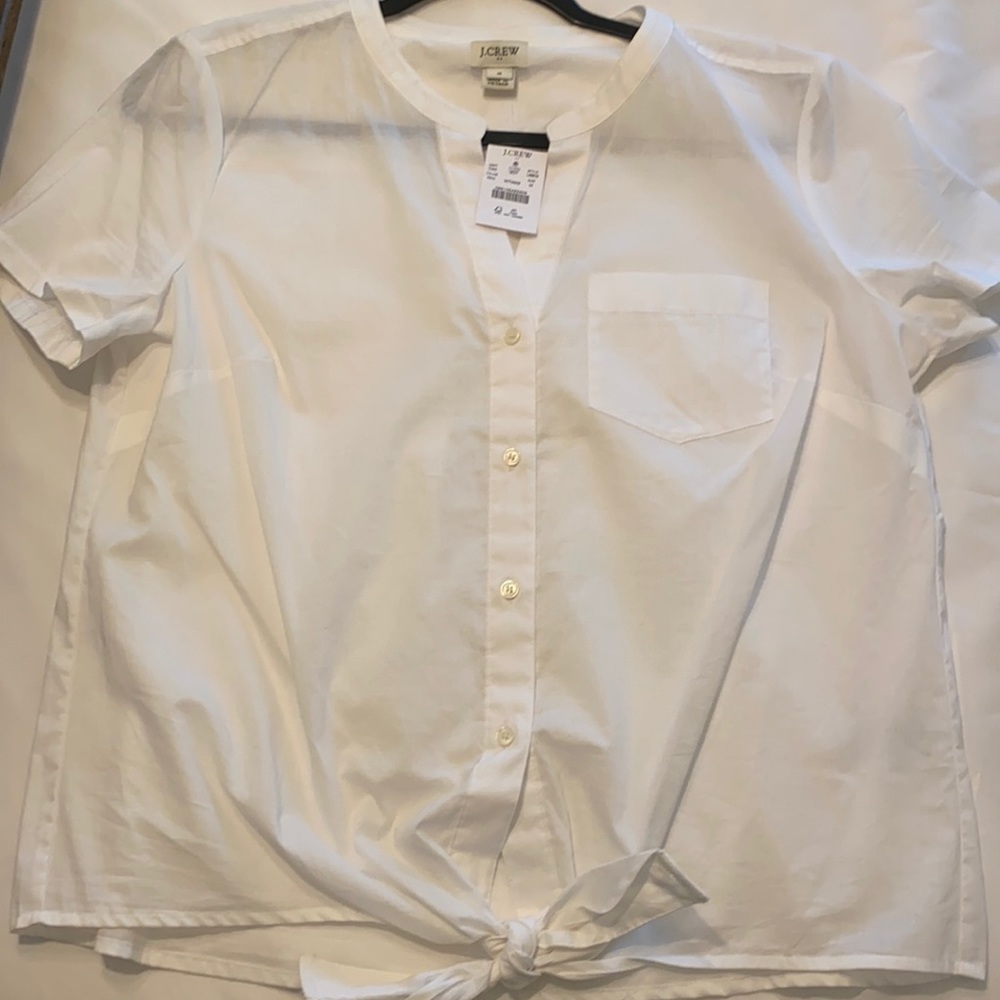 Jcrew White Button Down Blouse